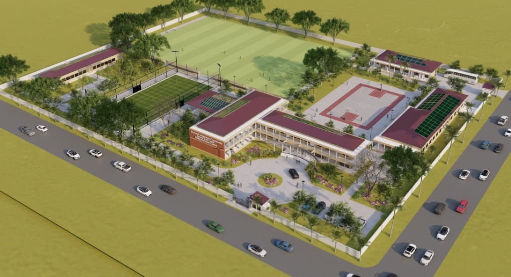 Aerial render of Sunyani Youth Empowerment Centre