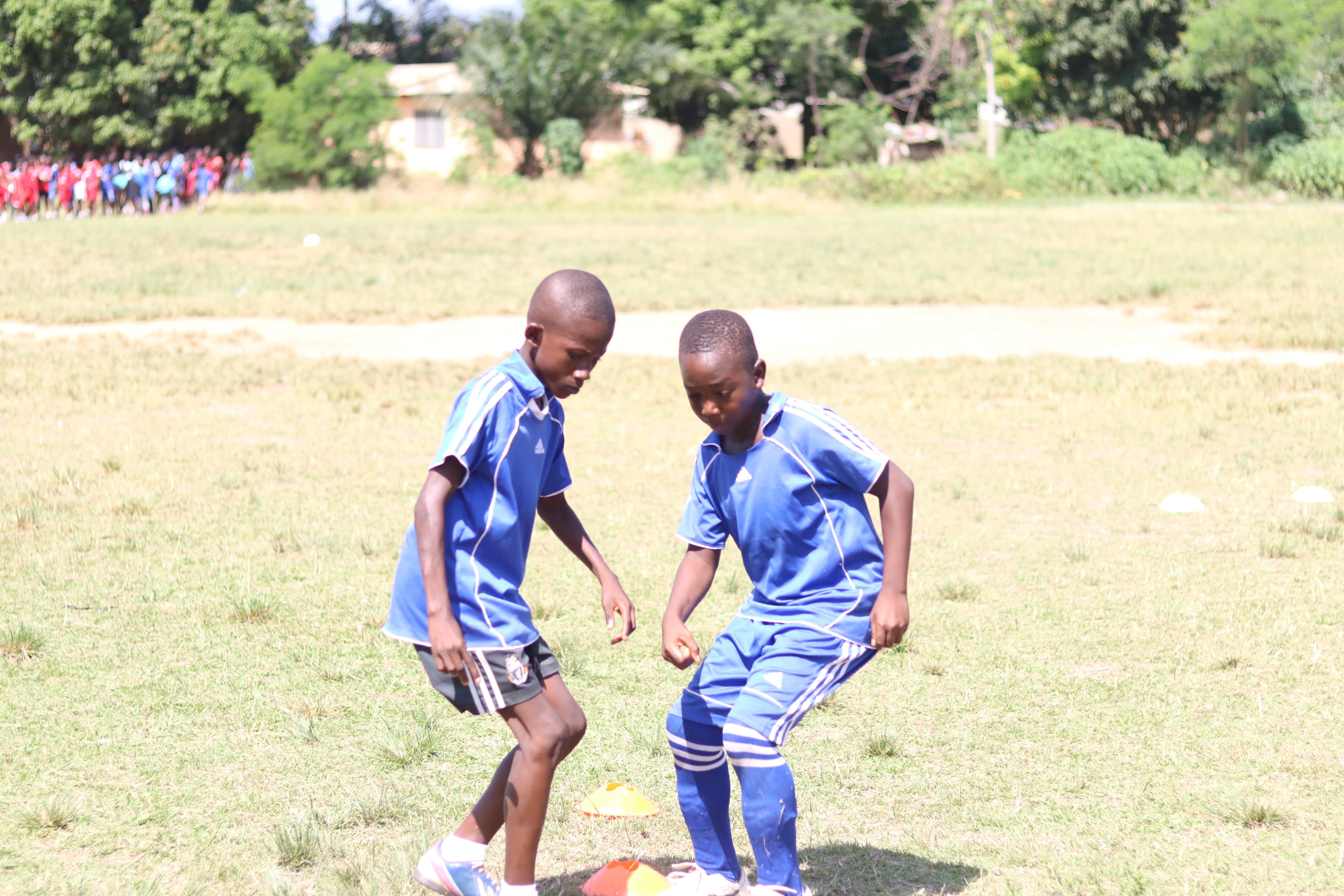 Children taking part in a Forsports Foundation football programme